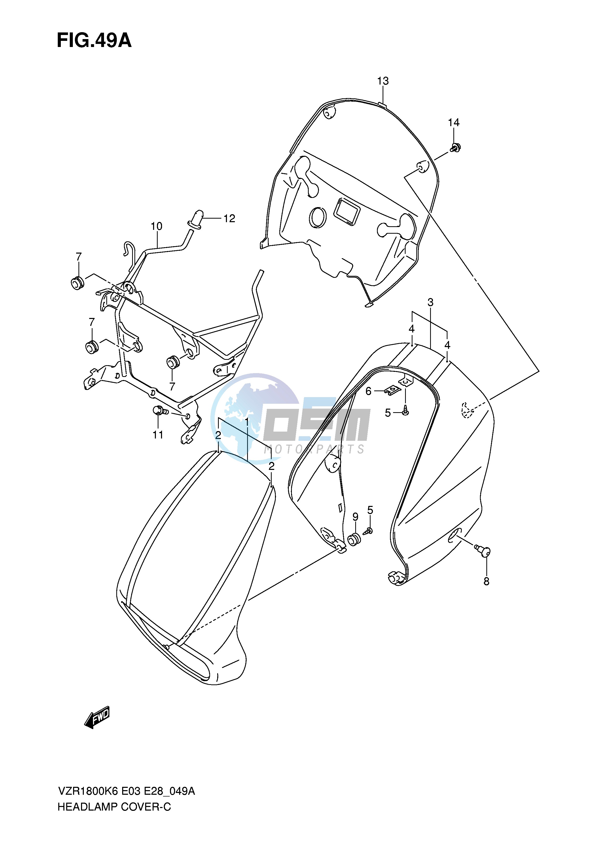 HEADLAMP COVER (VZR1800ZK7 ZK8 ZK9)