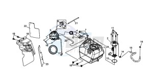 GTS 300 EFI drawing FUEL TANK - FUEL CUT