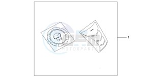 CB600F CB600F drawing TANKPAD / FUEL LID COVER