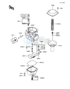 KZ 550 M [LTD SHAFT] (M1) [LTD SHAFT] drawing CARBURETOR PARTS