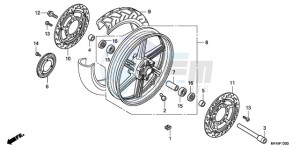 CBF1000S9 Ireland - (EK) drawing FRONT WHEEL