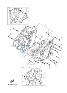 YZF125-A YZF-R125 (BGV3) drawing CRANKCASE