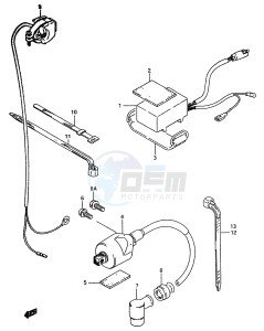 RM80 (T-V) drawing CDI UNIT-IGNITION COIL