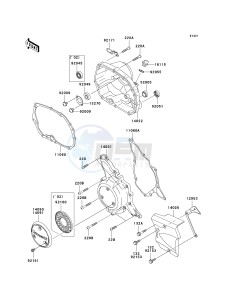 KLX 110 A (A1-A4) drawing ENGINE COVER-- S- -