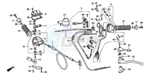 TRX450ES drawing HANDLE SWITCH (S)