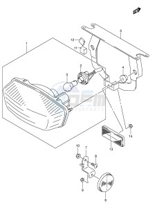 LT-Z400 (E3-E28) drawing REAR COMBINATION (MODEL K3 E28)