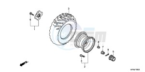 TRX420TMC drawing REAR WHEEL