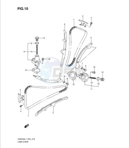 SV650/S drawing CAM CHAIN