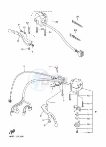 XV250 XV250M (BJP3) drawing HANDLE SWITCH & LEVER