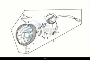 FIDDLE II 50 EFI (AF05W6-NL) (M2) drawing HEAD LIGHT