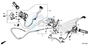 CBR1000S2H 2ED - (2ED) drawing HANDLE LEVER/ SWITCH/ CABLE