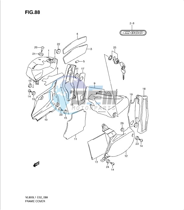 FRAME COVER (VL800UEL1 E19)