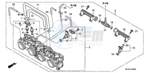 CB600FA9 France - (F / ABS CMF) drawing THROTTLE BODY