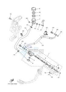 MT09 900 (1RCA 1RCB) drawing REAR MASTER CYLINDER