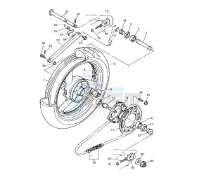 YZF R 750 drawing REAR WHEEL