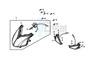 SYMPHONY SR 50 (L8) EU drawing HEAD LAMP COMPLETE.