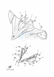 YFZ450R (BW2T) drawing FRONT FENDER