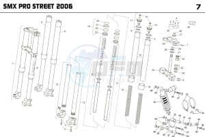 SMX PRO STREET 50 drawing SUSPENSION