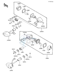 EX 250 E [NINJA 250R] (E1-E2) [NINJA 250R] drawing TURN SIGNALS