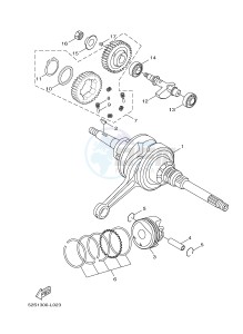 XC125R YW125 SKYLINER S (2PE2) drawing CRANKSHAFT & PISTON