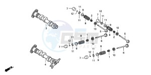 FJS600A 400 SILVER WING drawing CAMSHAFT/VALVE