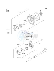 KDX200 H (H6F) 80 H6F drawing FRONT HUB