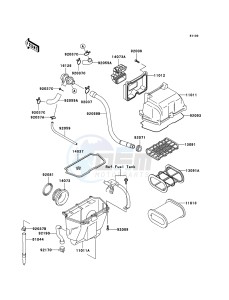 KLE500 KLE500-B1P GB XX (EU ME A(FRICA) drawing Air Cleaner