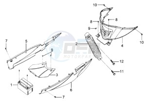 MIO 100 drawing REAR SUSPENSION - COWLING