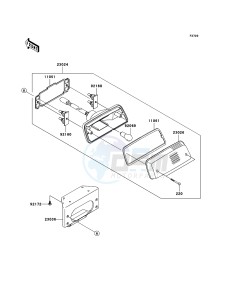 KVF650 4x4 KVF650D7F EU GB drawing Taillight(s)