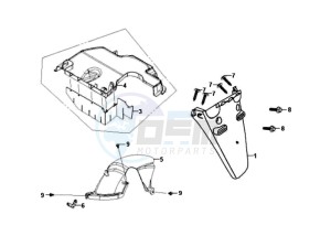 FIDDLE II 125 drawing REAR FENDER - MUDGUARD -