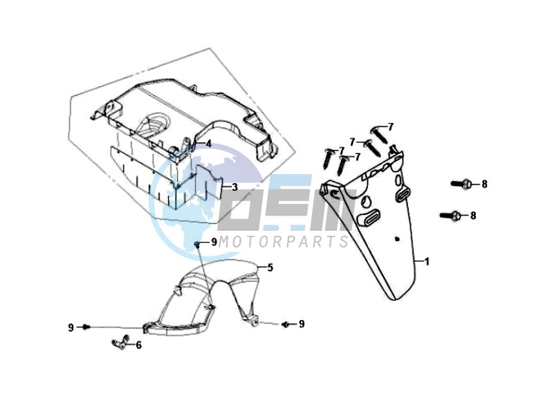 REAR FENDER - MUDGUARD -