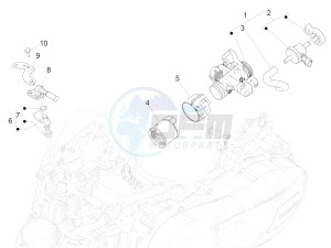 Medley 150 4T ie ABS (EMEA) drawing Throttle body - Injector - Union pipe