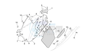 RSV 2 1000 drawing Central body - RH fairings