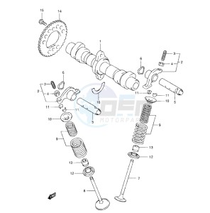 Inazuma 250 drawing CAMSHAFT - VALVE