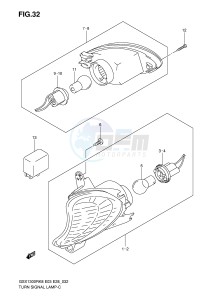 GSX1300R (E3-E28) Hayabusa drawing TURNSIGNAL LAMP