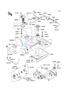 KVF650 4x4 KVF650-D1 EU GB drawing Fuel Tank