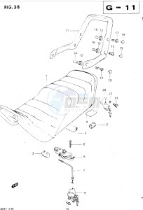 GSX500E (E39) drawing SEAT (MODEL E)