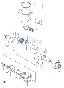 RMX250 (E1) drawing CRANKSHAFT (MODEL L M N)