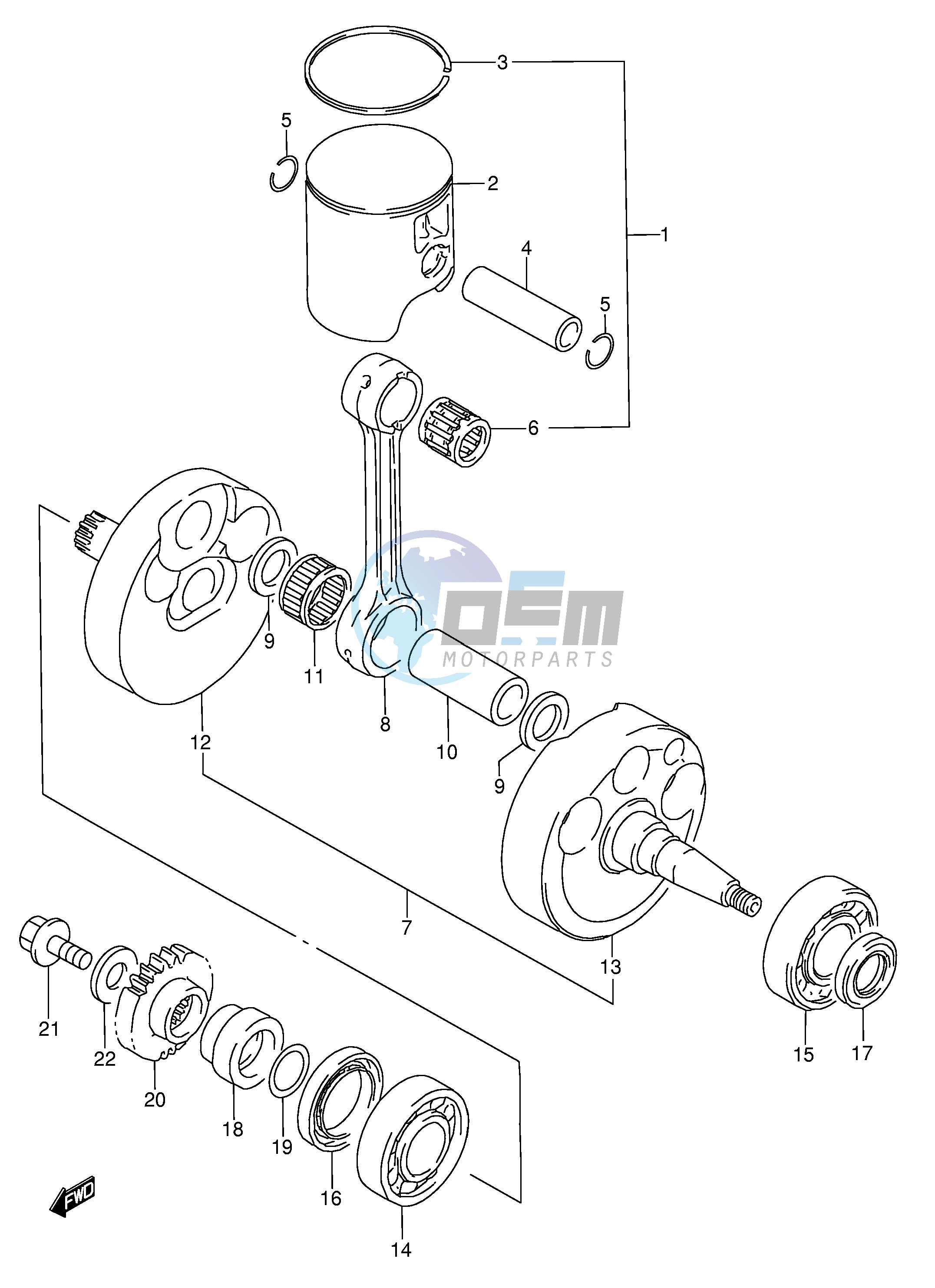 CRANKSHAFT (MODEL L M N)