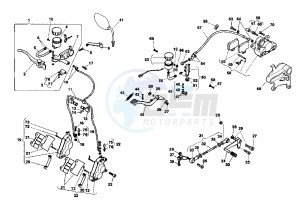 RAPTOR IE 650 drawing BRAKE SYSTEM