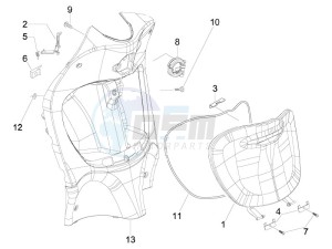 Liberty 50 2t drawing Front glove-box - Knee-guard panel