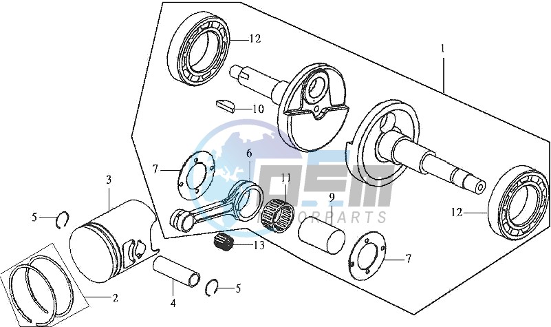 CRANKSHAFT / PISTON / PISTON RING