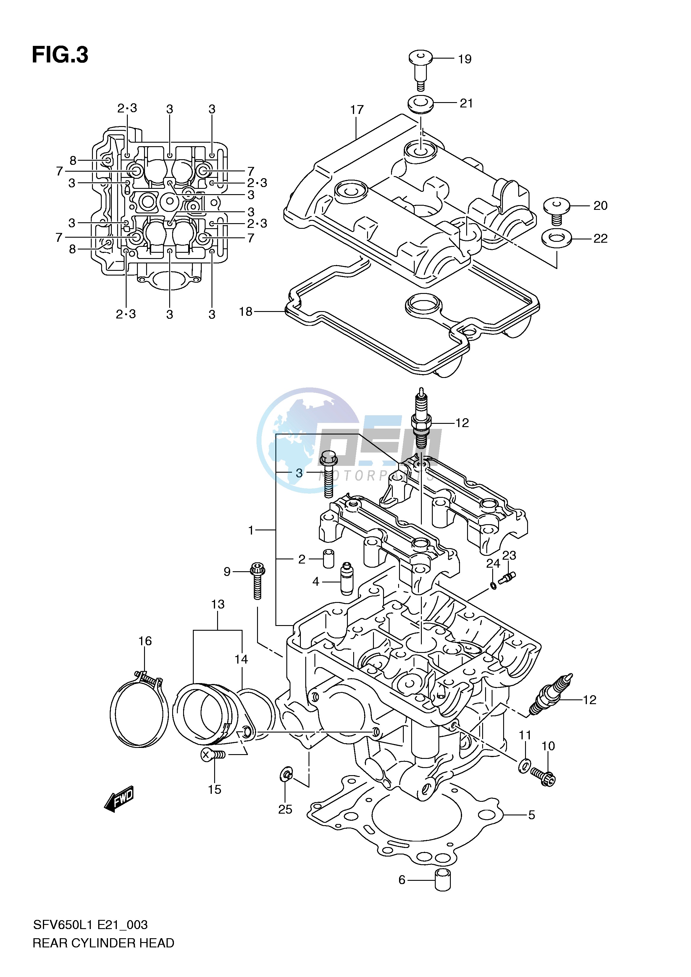 REAR CYLINDER HEAD