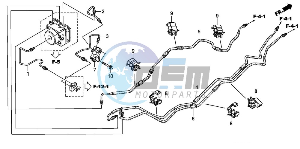 BRAKE LINES/PCV. (ABS)