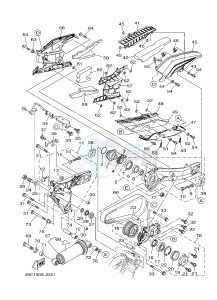 XP500A T-MAX T-MAX 500 (59CD) drawing REAR ARM & SUSPENSION