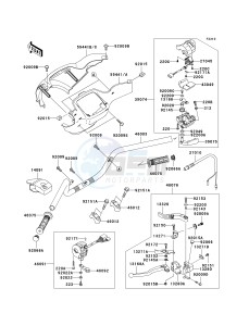 KVF 700 A [PRAIRIE 700 4X4] (A6F) A6F drawing HANDLEBAR