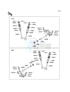 KVF750 4x4 KVF750A6F EU GB drawing Valve(s)