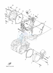 YZ85LW YZ85 (B0GG) drawing CRANKCASE COVER