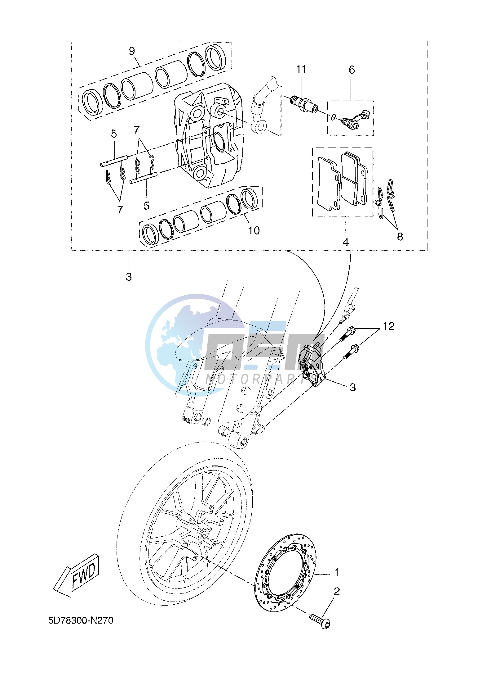 FRONT BRAKE CALIPER