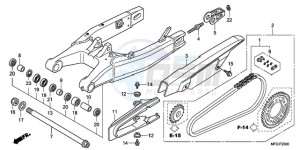 CB600F3A Europe Direct - (ED / ST) drawing SWINGARM